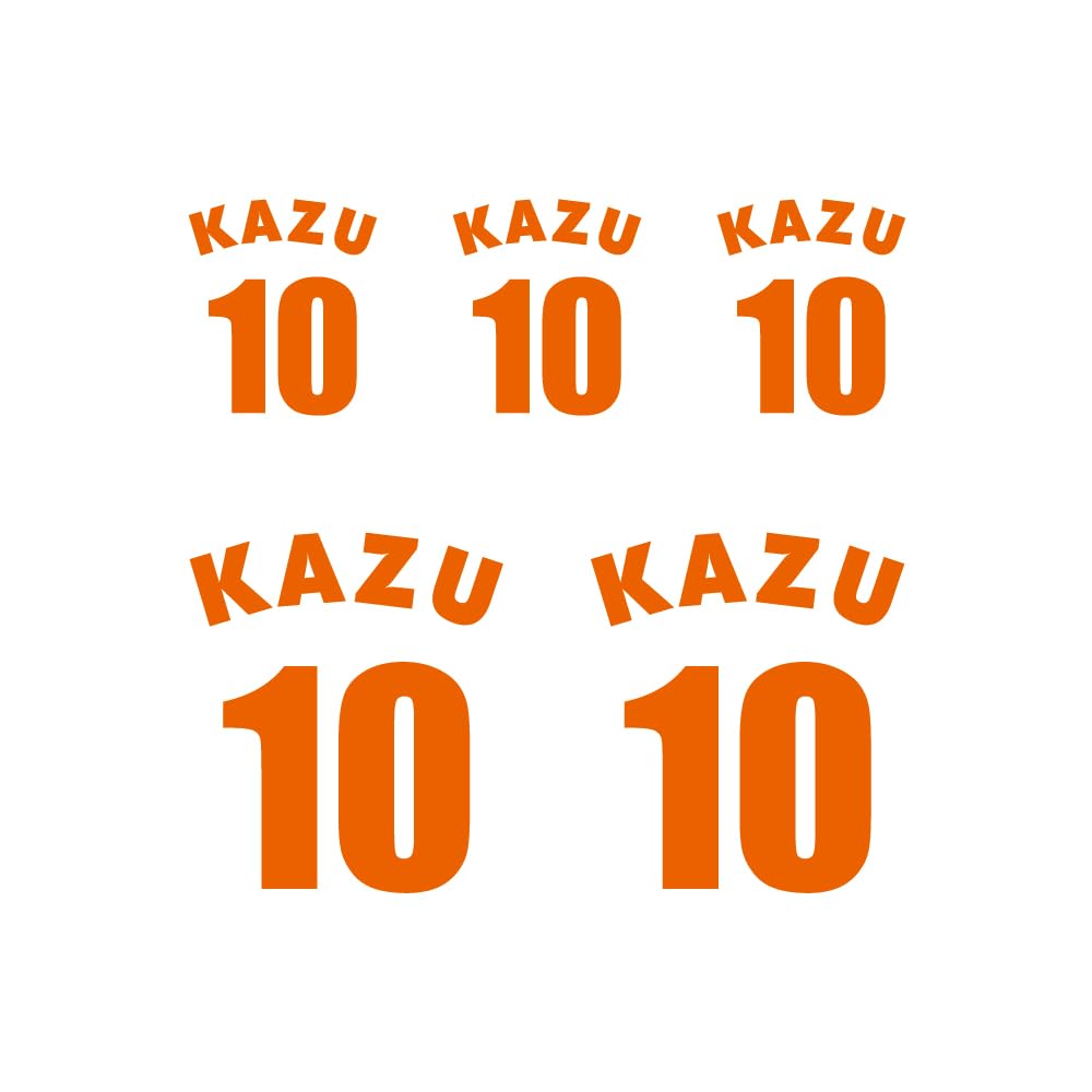 Amazon.co.jp: 背番号風お名前ステッカー (縦5cm×4枚セット